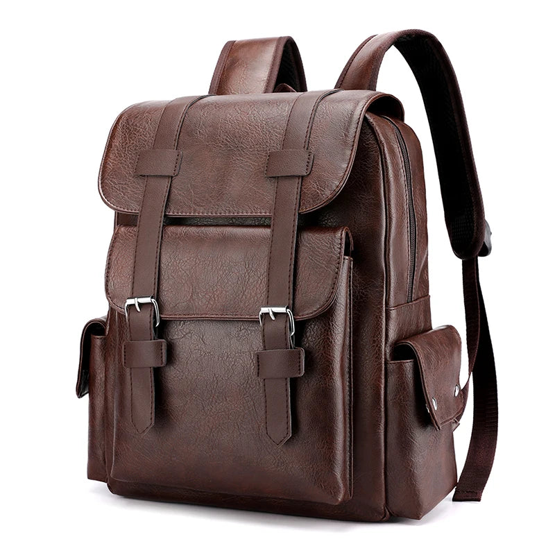 Sac à dos vintage marron foncé