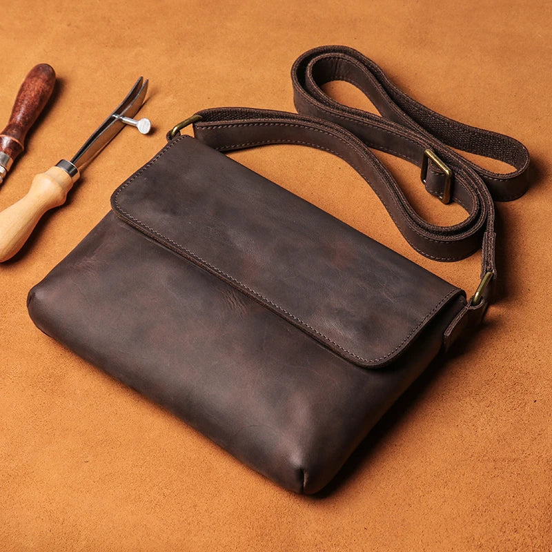 Sac homme vintage marron
