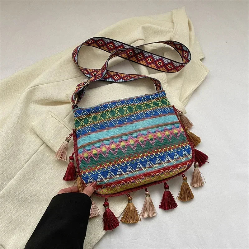 Sac à main vintage annee 70 bleu