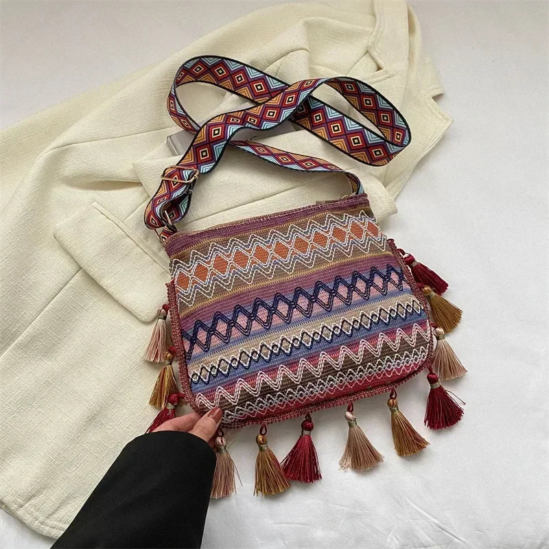Sac à main vintage annee 70 café