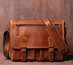 Sac messager en cuir - Vignette | StyleVintage™ 