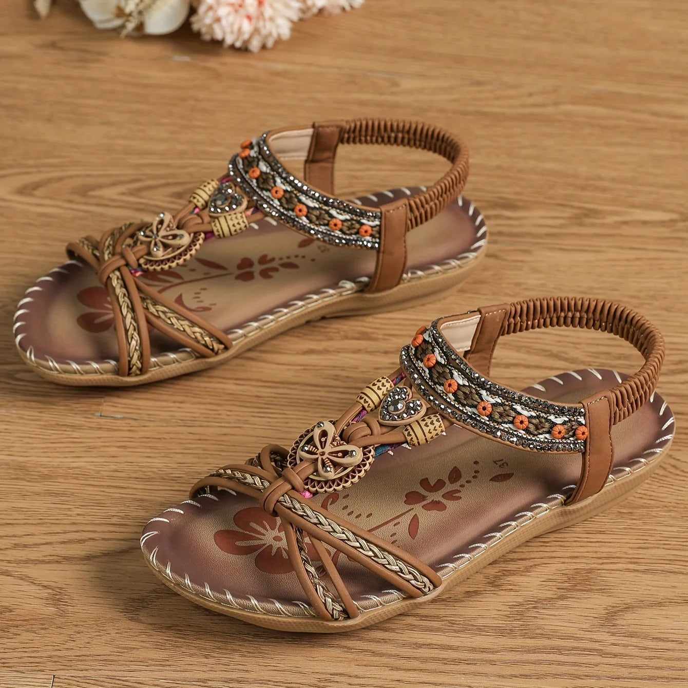 Sandale de plage vintage beige