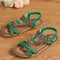 Sandale de plage vintage vert