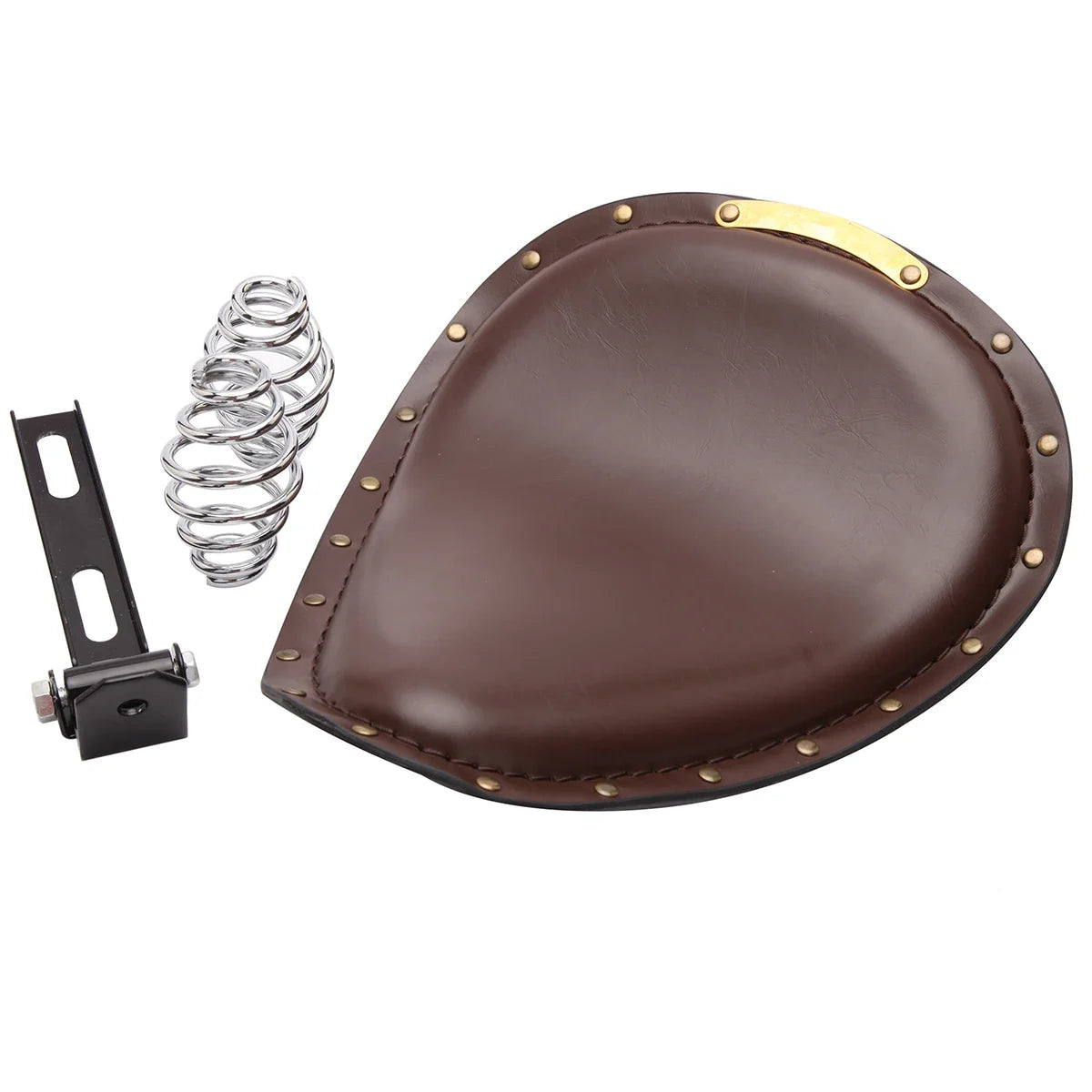 Selle moto vintage marron ressort