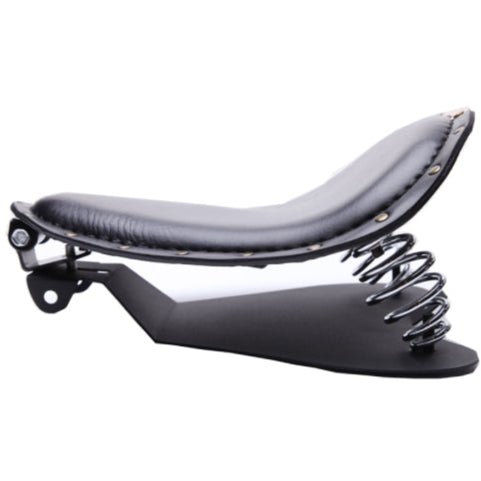 Selle moto vintage noir fond blanc
