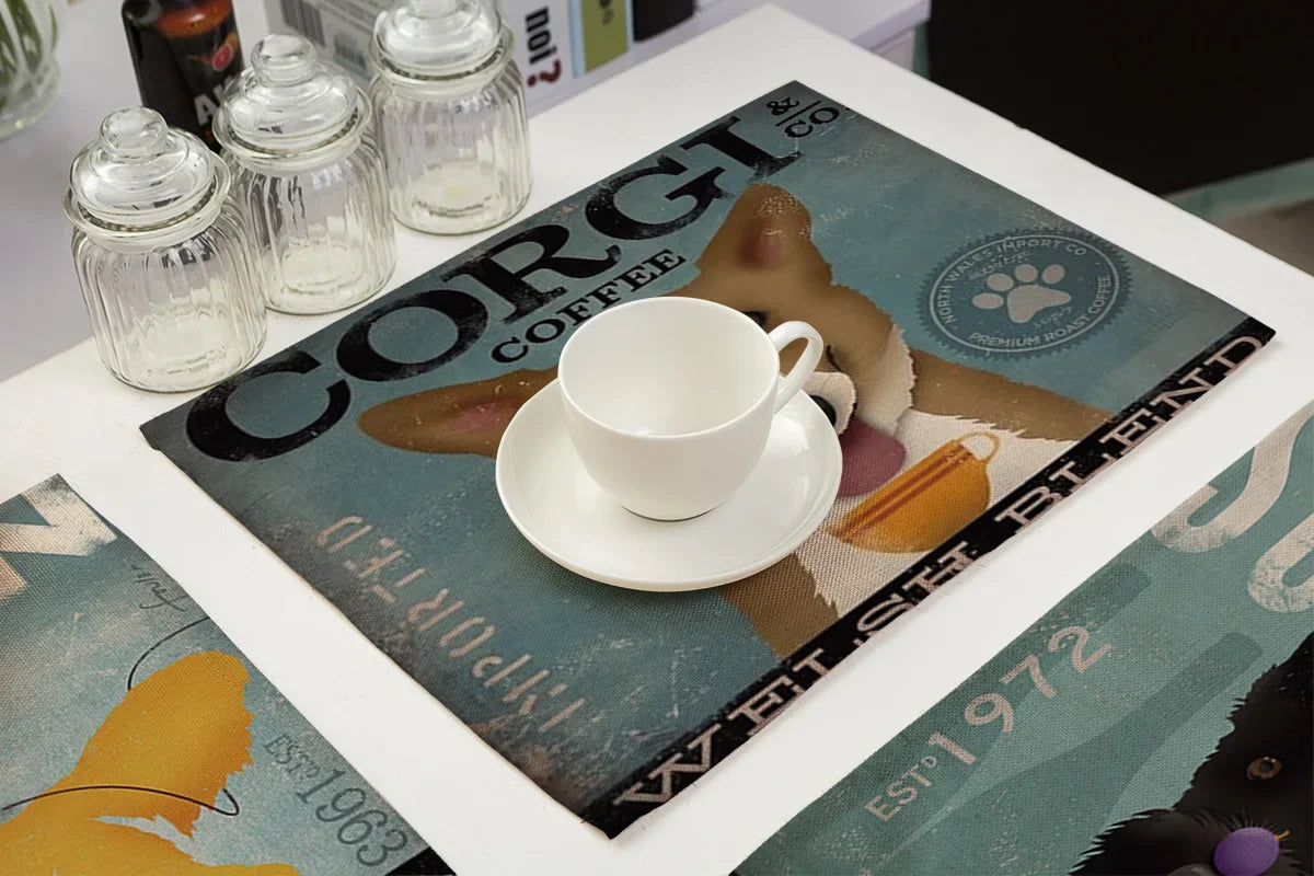 Set de table vintage tasse