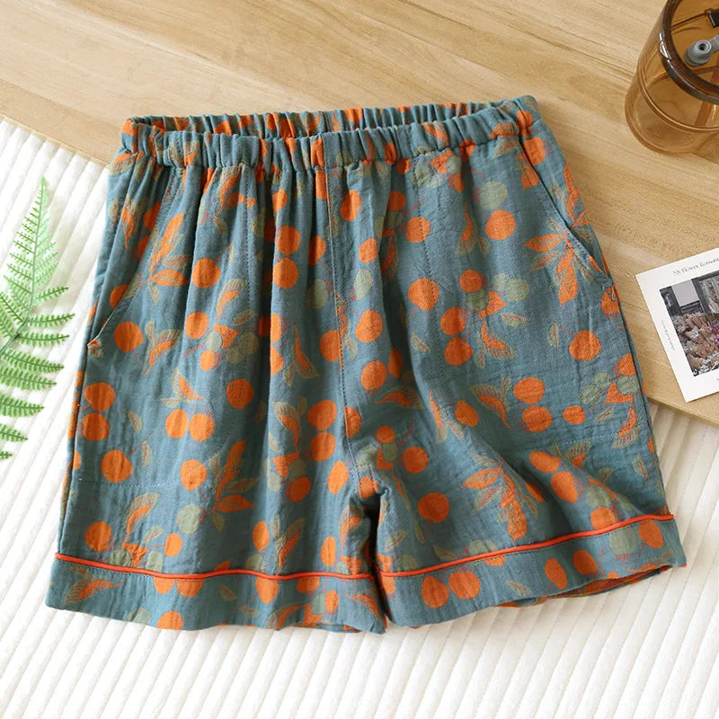 Short femme vintage bleu