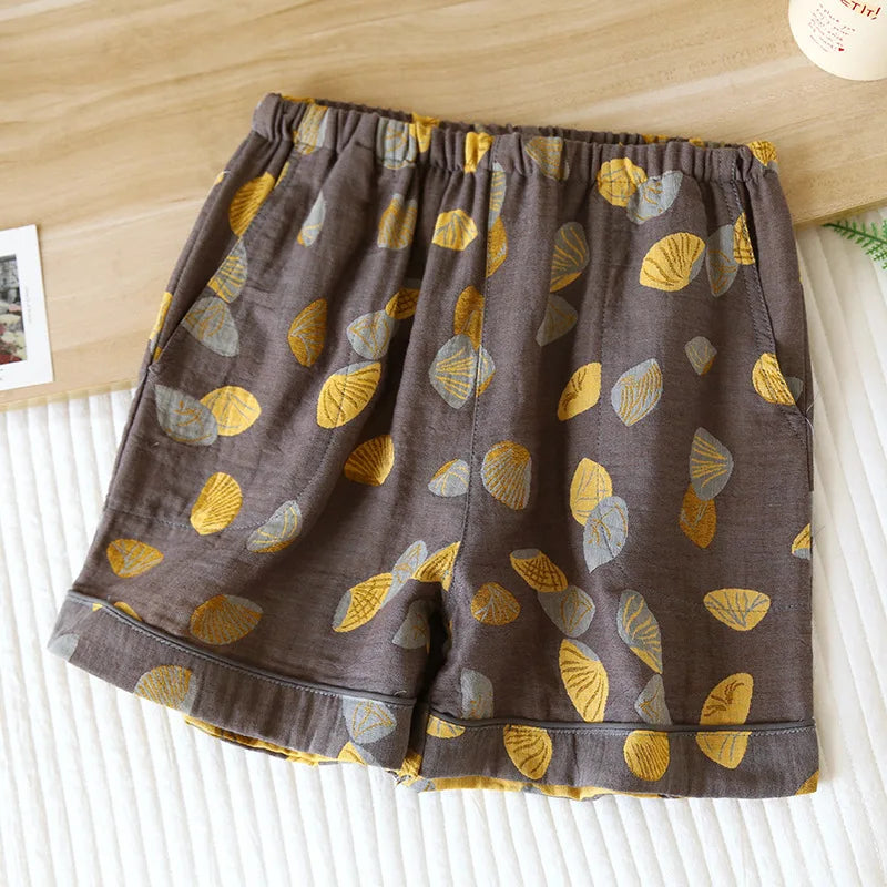 Short femme vintage marron