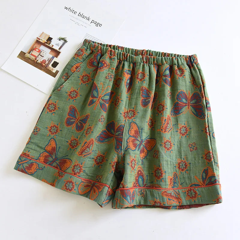 Short femme vintage vert