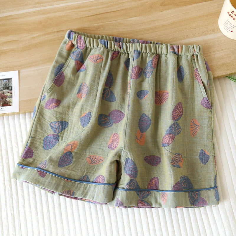 Short femme vintage vert clair
