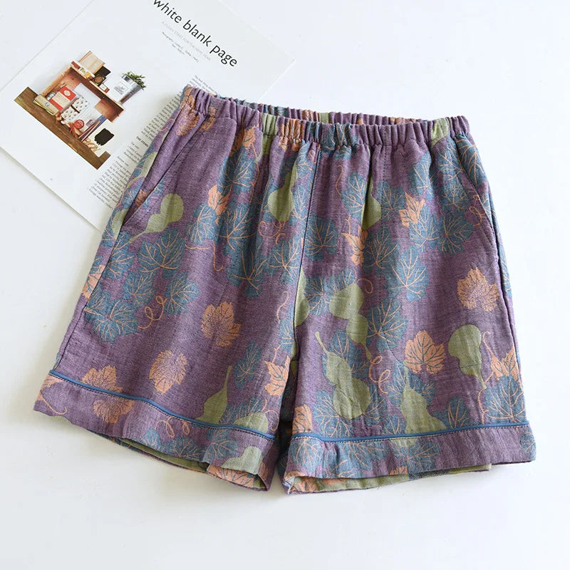 Short femme vintage violet
