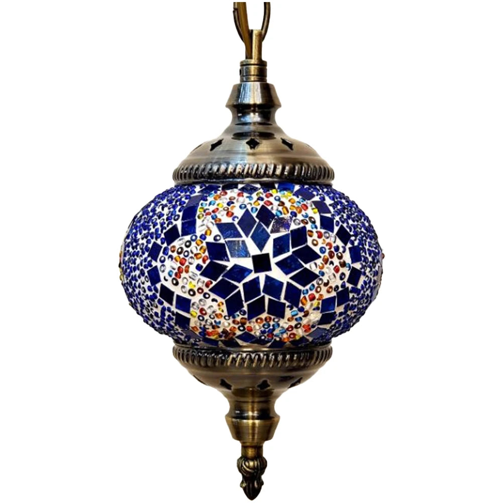 Suspendu lampe mosaïque style orientale vintage  bronze 