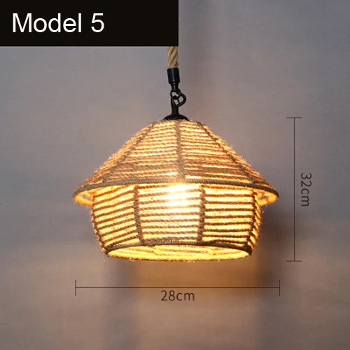 Suspension corde vintage chanvre