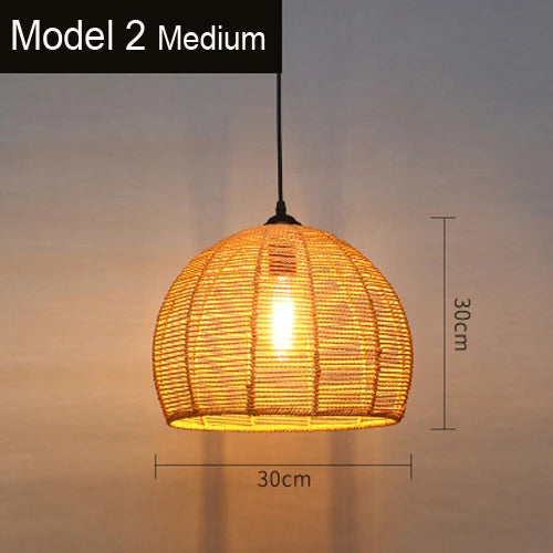 Suspension corde vintage demi cercle