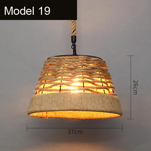 Suspension corde vintage fond gris