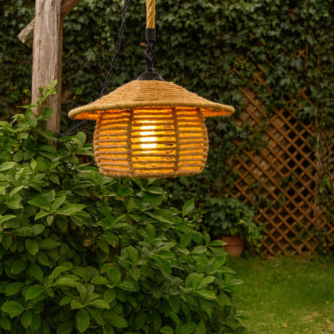 Suspension corde vintage jardin