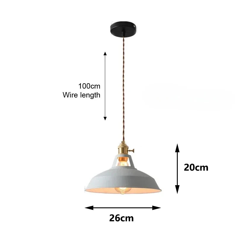Suspension cuisine vintage blanc long
