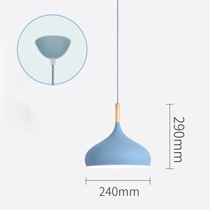 Suspension cuisine vintage bleu