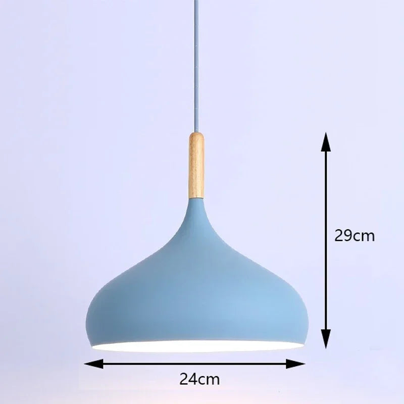 Suspension cuisine vintage bleu court