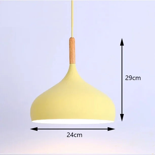 Suspension cuisine vintage jaune court