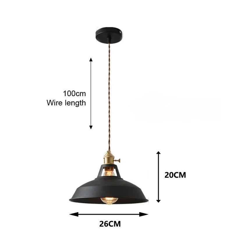 Suspension cuisine vintage noir
