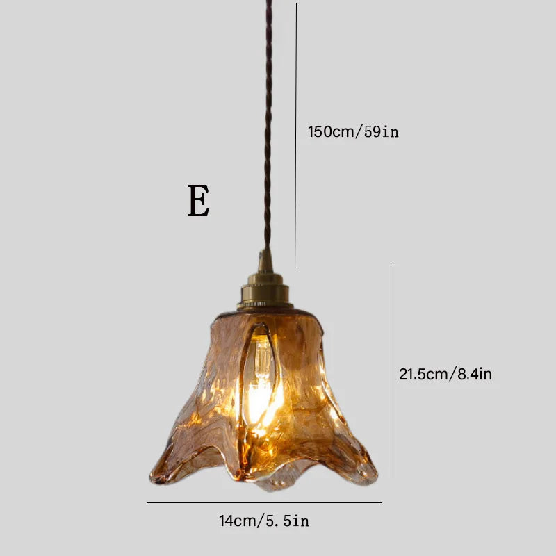 Suspension en verre 14 cm
