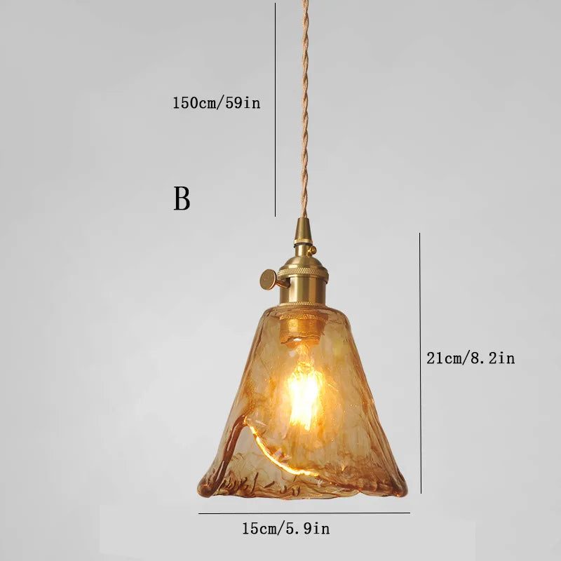 Suspension en verre 15 cm