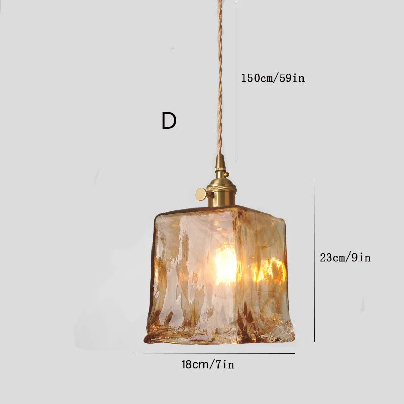 Suspension en verre 18 cm