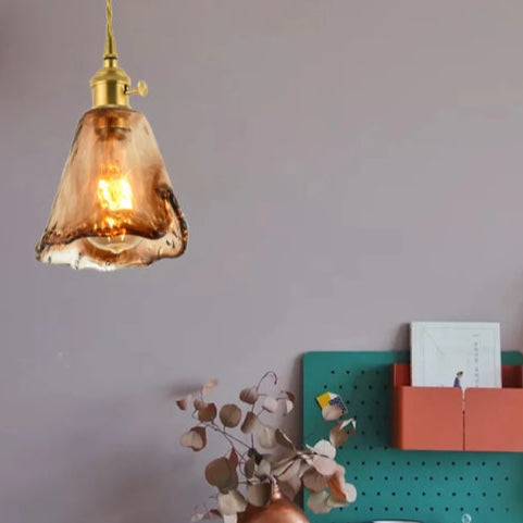 Suspension en verre vintage bureau