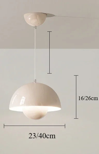 Suspension nordique vintage blanc cassé