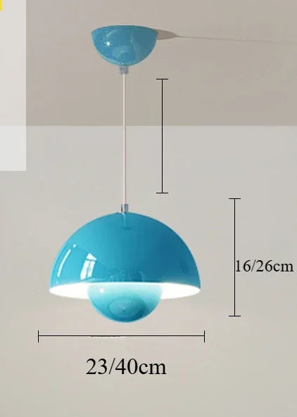 Suspension nordique vintage bleu