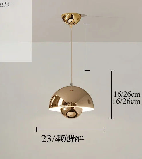 Suspension nordique vintage doré