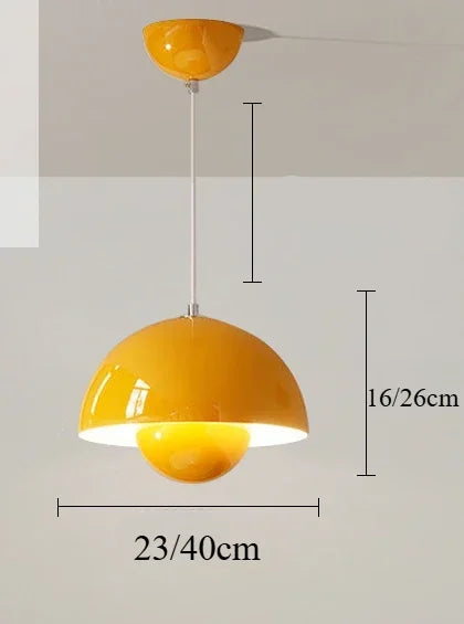 Suspension nordique vintage jaune