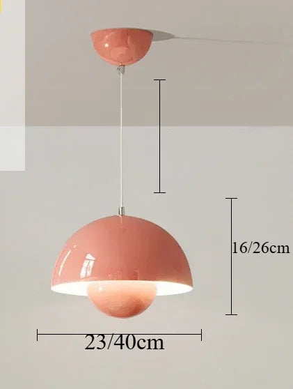 Suspension nordique vintage rose