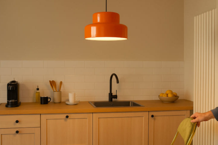 Suspension orange vintage cuisine