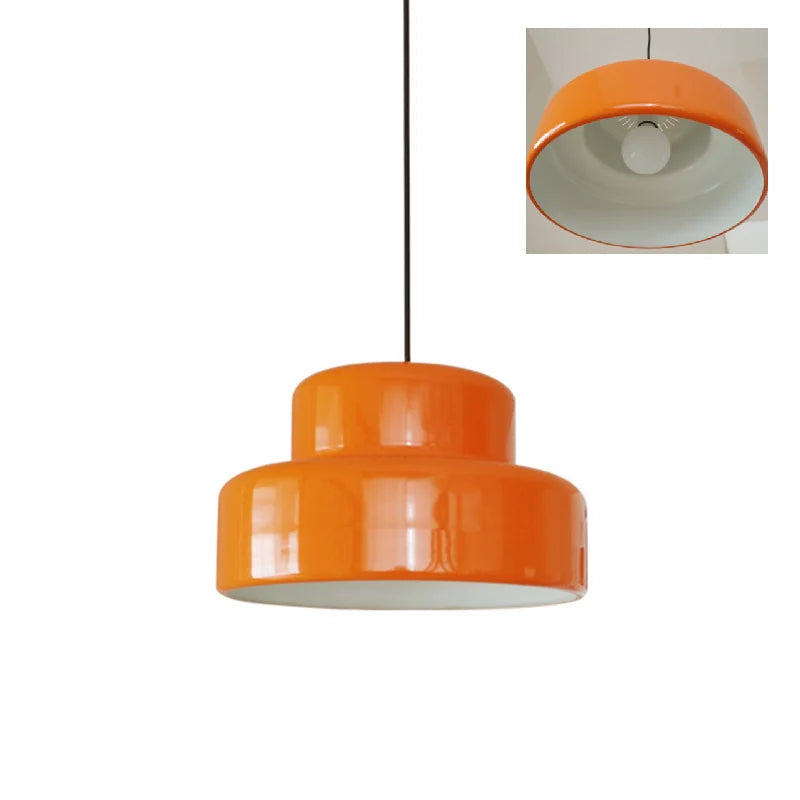 Suspension orange vintage fond blanc