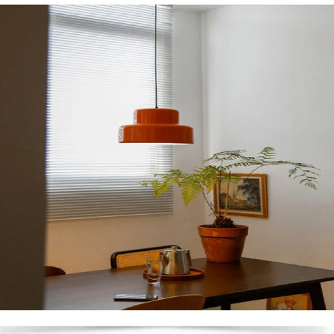 Suspension orange vintage plante
