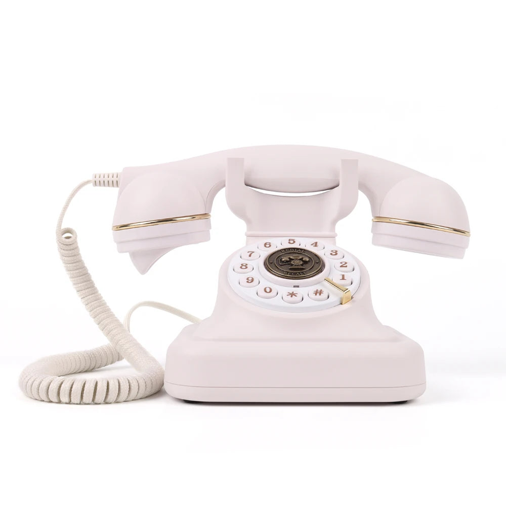 Téléphone antique vintage blanc