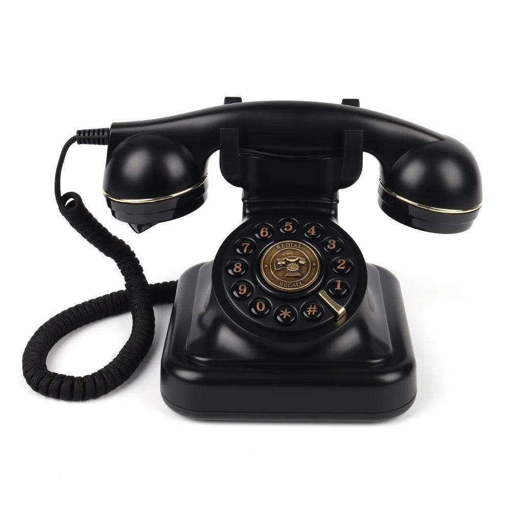 Téléphone antique vintage noir