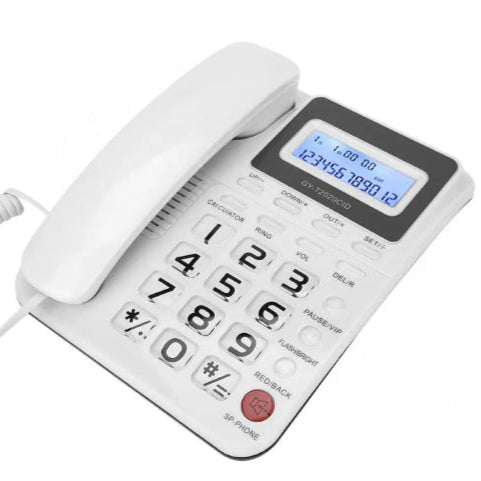 Téléphone classique vintage fond blanc 