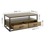 Table basse vintage industrielle - Vignette | StyleVintage™ 