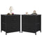 Table chevet vintage noir fond blanc