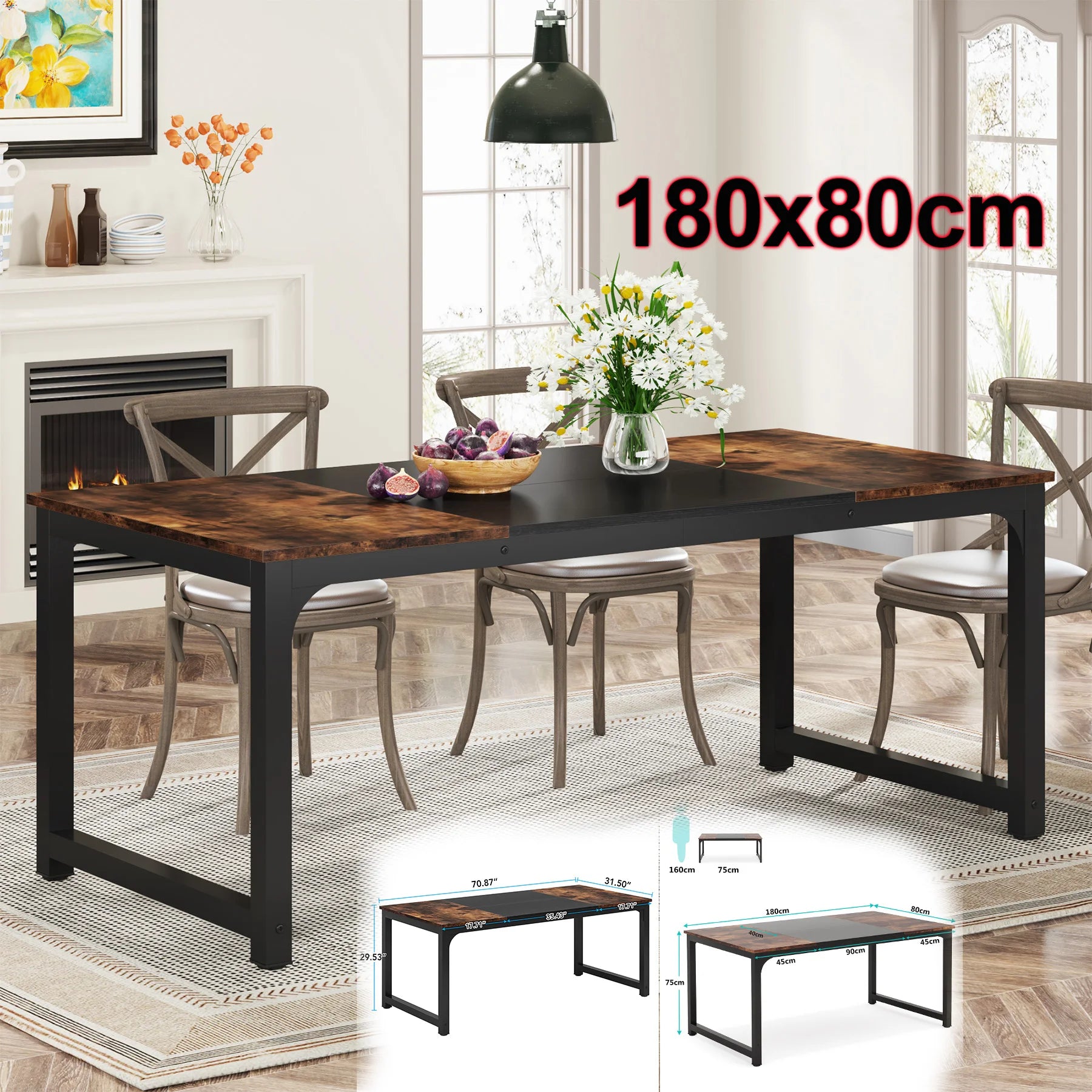 Table à manger vintage taille