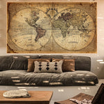 Tableau carte du monde vintage - Vignette | StyleVintage™ 