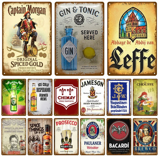 Tableau en métal vintage