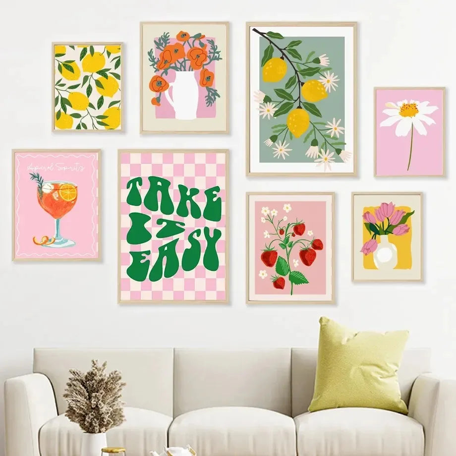 Tableau fleurs vintage