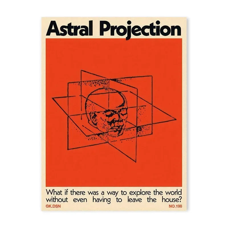 Tableau vintage salon astral