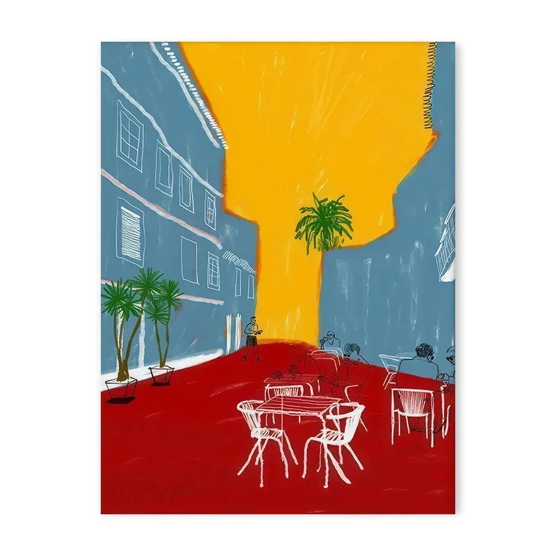 Tableau vintage salon rue