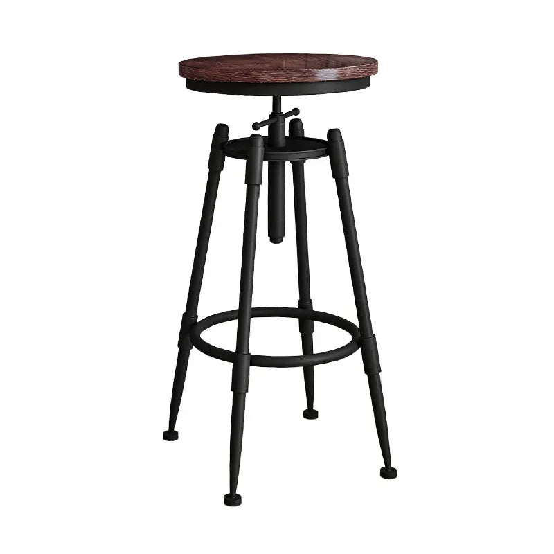 Tabouret comptoir industriel vintage fond blanc