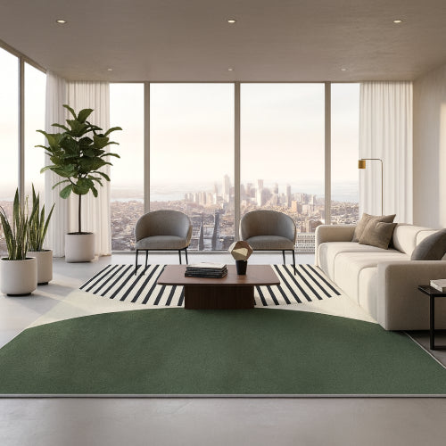 Tapis géant vintage chaises